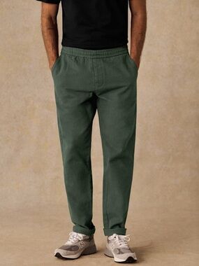 Octobre Editions Danny Trousers in Dark Green Pull On